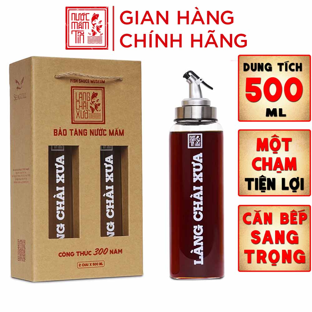 [COMBO 2 BÌNH] Bình rót một chạm cao cấp One Touch Open 500 ml (nhập khẩu) đựng nước mắm dầu ăn nước