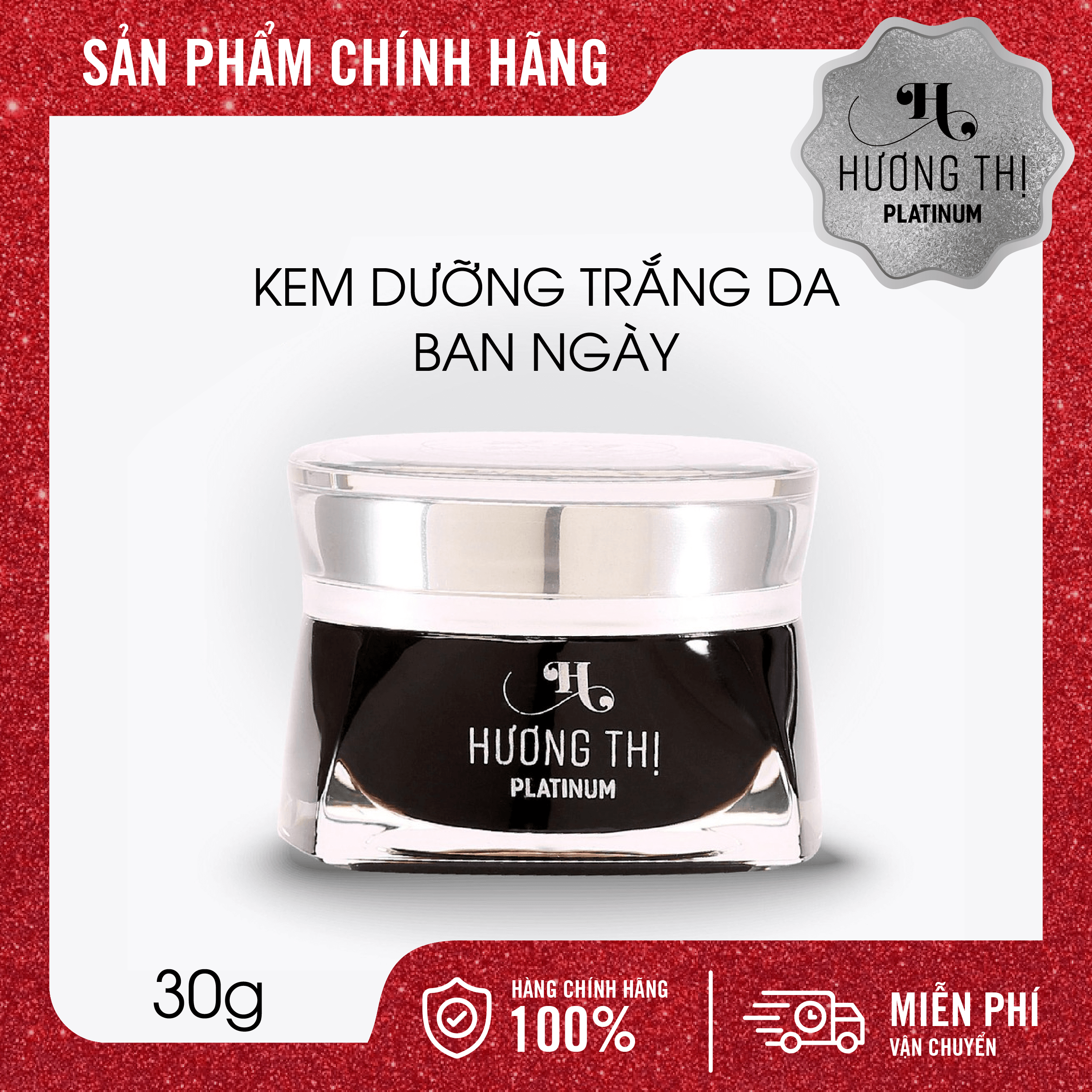 ✅Chính Hãng✅ Kem Dưỡng Da Mặt Hương Thị Ban Ngày Trắng Da Giữ Ẩm Se Khít Lỗ Chân Lông 30G