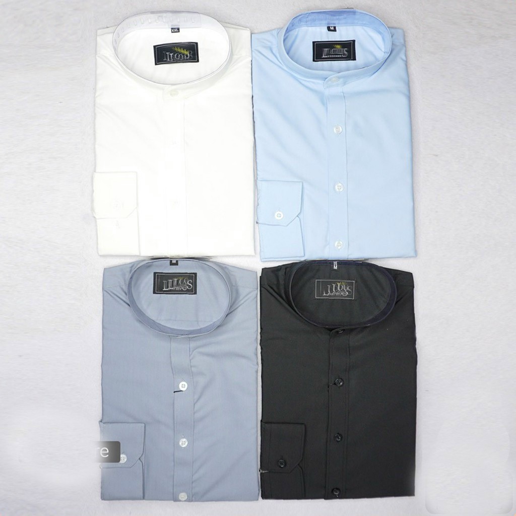 [Hoàn Tiền 15%] Aó sơ mi cổ tàu dáng body công sở thiết kế thời trang cao cấp phong cách Hàn Quốc ch