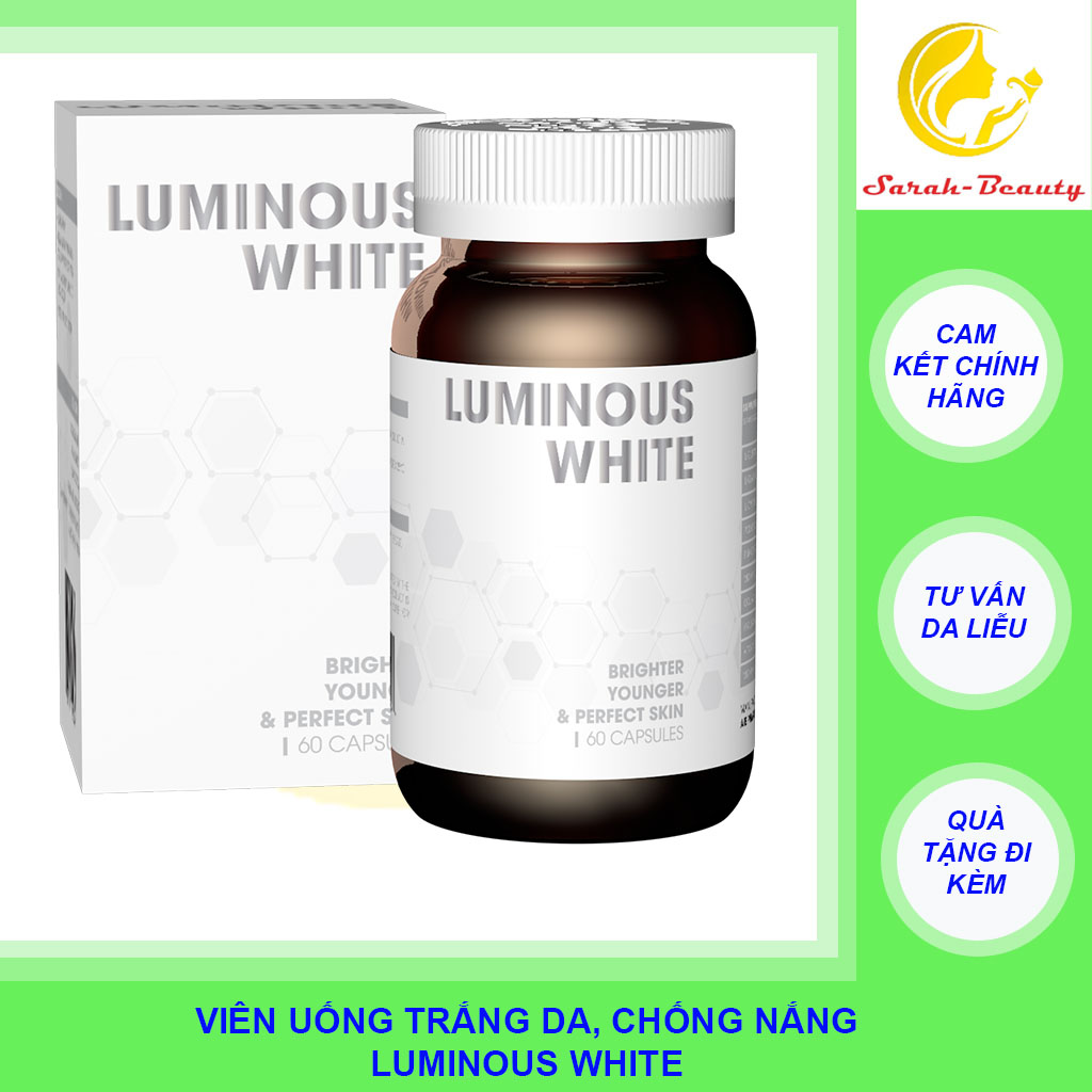 [Hcm][Vouhcher Tặng Kèm] Viên Uống Hỗ Trợ Làm Trắng Da Trẻ Hóa Da Và Giảm Nám Luminous White 60 Viên