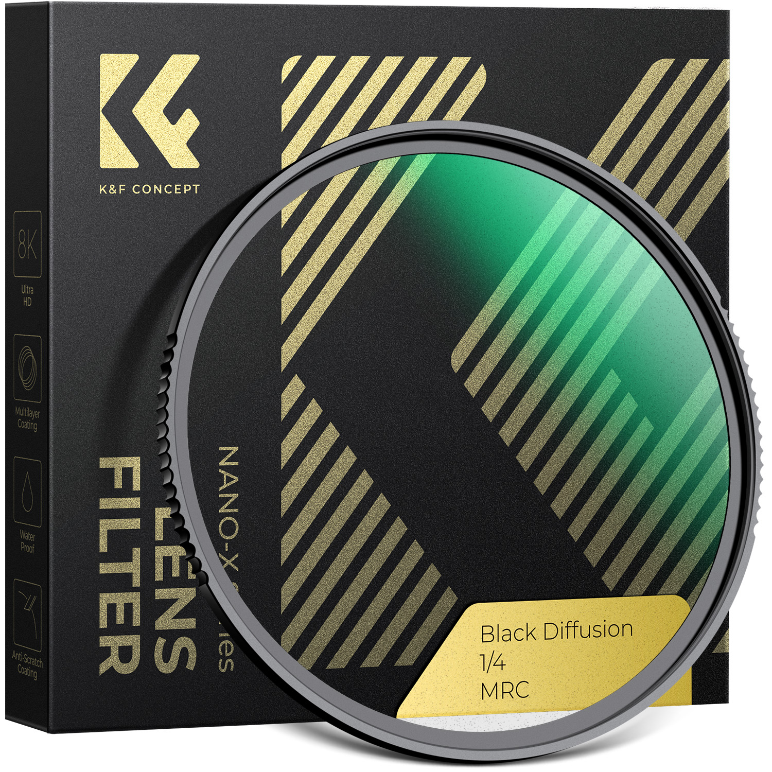 K&F Concept Nano-X Black Mist Diffusion 1/4 1/8 Special Effects Soft Filter Double Side Multi-Coated
