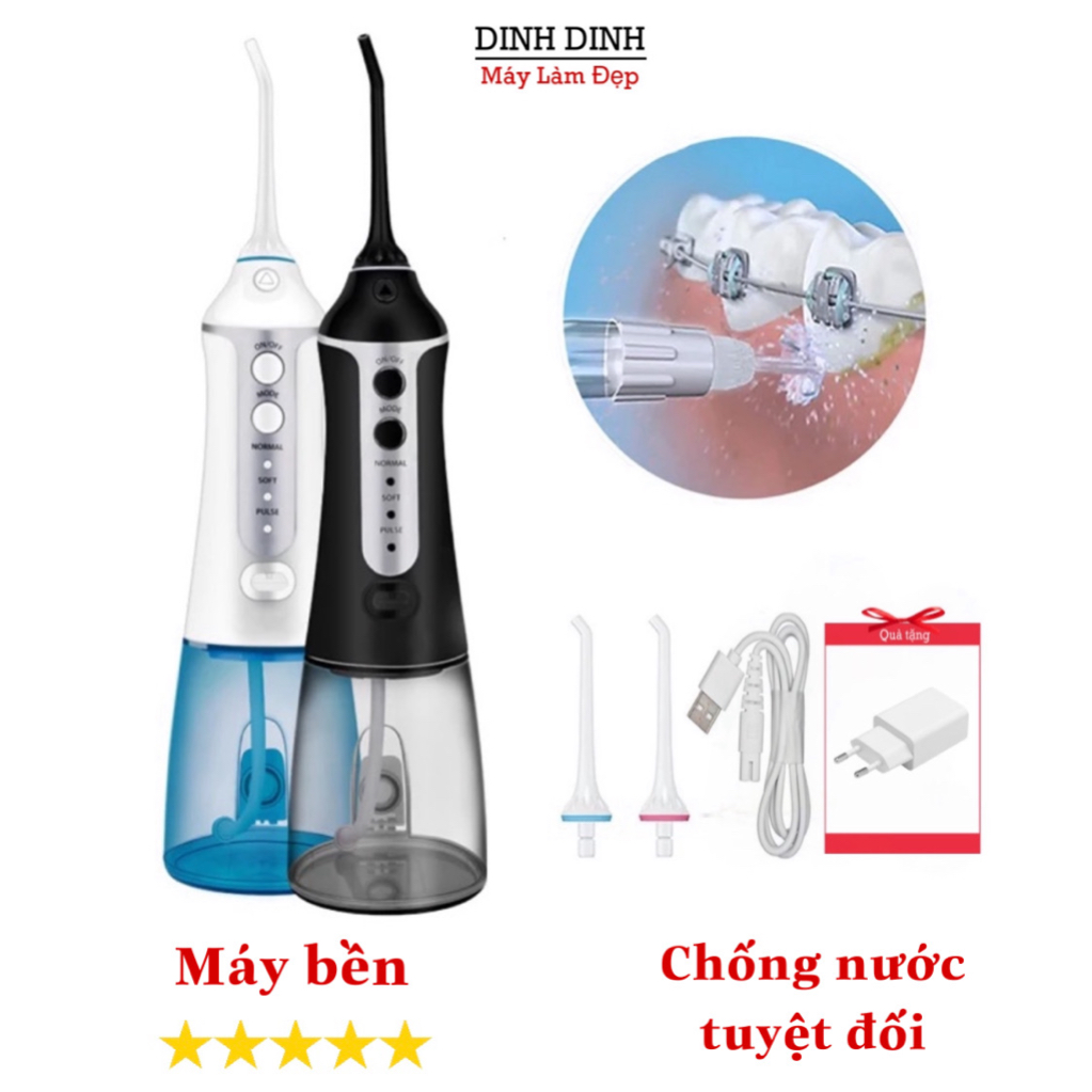 Máy tăm nước Nicefeel FC1591 chính hãng tăm nước vệ sinh răng miệng cực bền chống nước tặng kèm Adapter Dinh Dinh