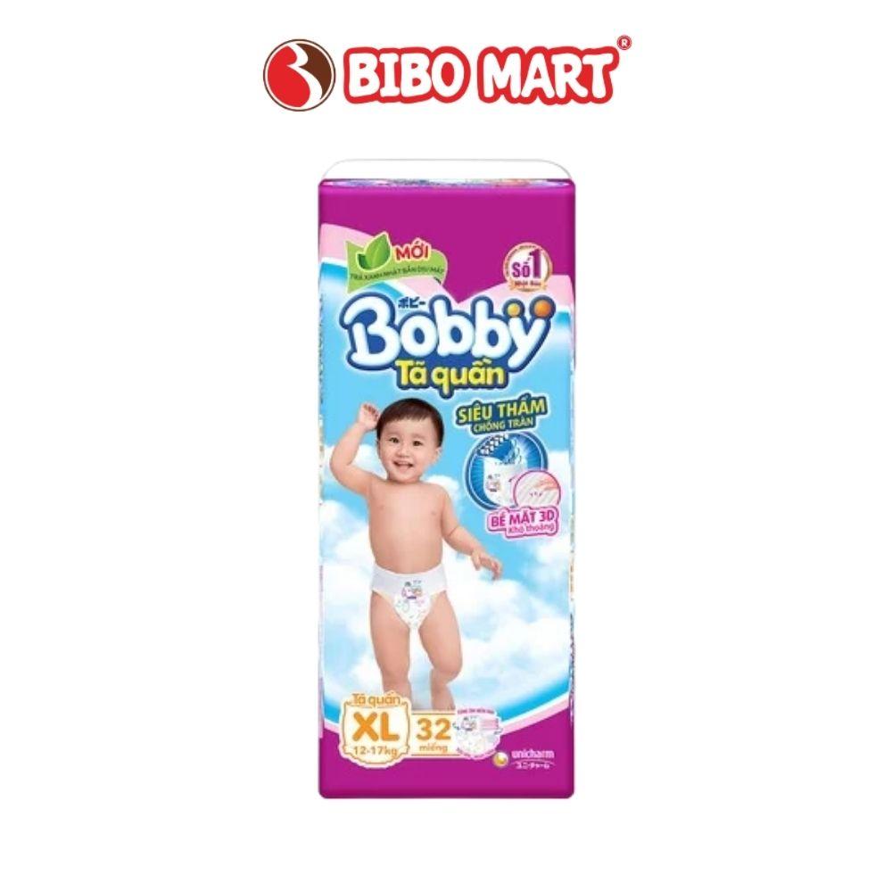 Bỉm Bobby Quần Thấm Hút Tốt Cho Bé Size M40/L36/XL32/XXL28/XXXL 24 Mặc Êm Khô Thoáng - Bibomart