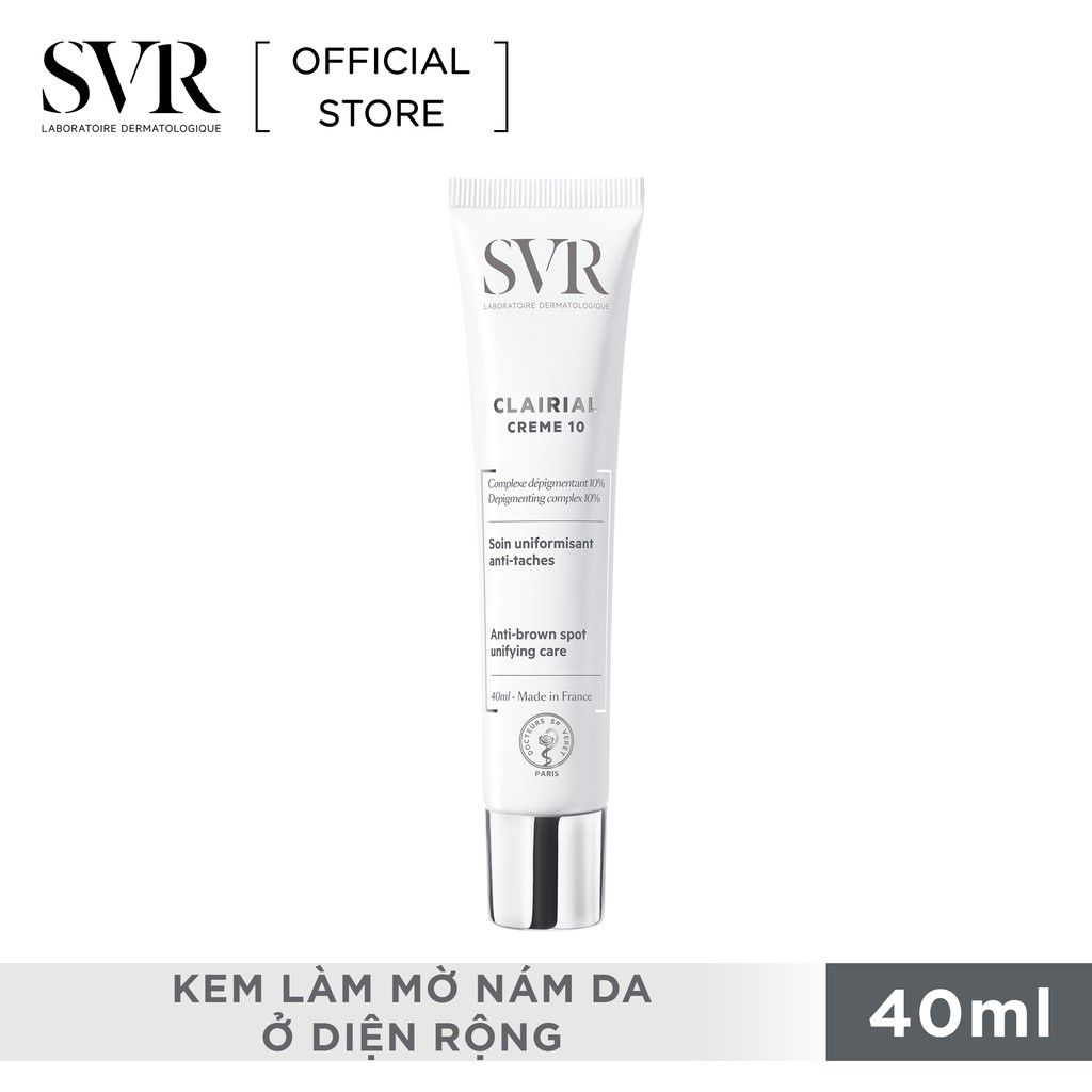 Kem Dưỡng Giảm Nám Diện Rộng & Đều Tông Màu Da Svr Clairial Creme - 10 40Ml