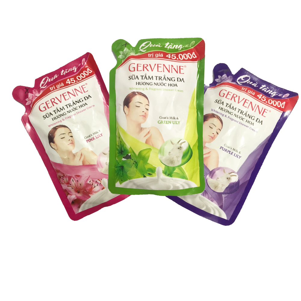 Combo 3 Túi Sữa Tắm Trắng Da Gervenne 380G/Túi - Giao Màu Ngẫu Nhiên