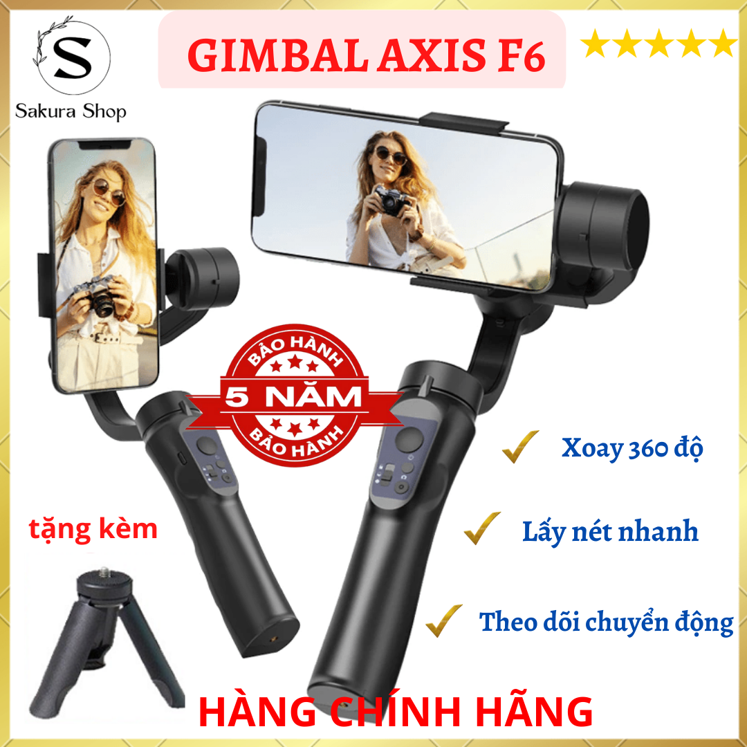 Gậy chống rung gimbal Axis F6 - chống rung điều khiển 4 chiều dễ dàng Gậy quay phim điện thoại tự độ