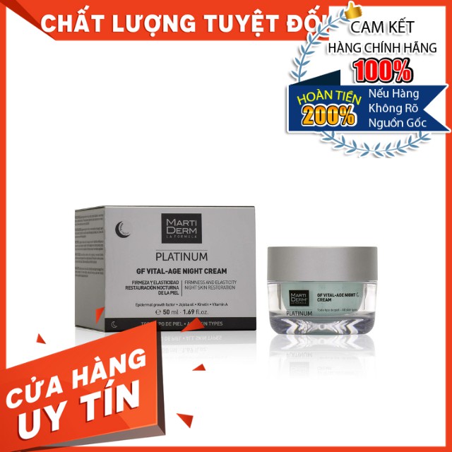 [Hàng Chính Hãng] Kem Dưỡng Phức Hợp 1% Retinol Phục Hồi Giảm Mụn & Trẻ Hóa - Martiderm Platinum Gf Vital Age Night Cream