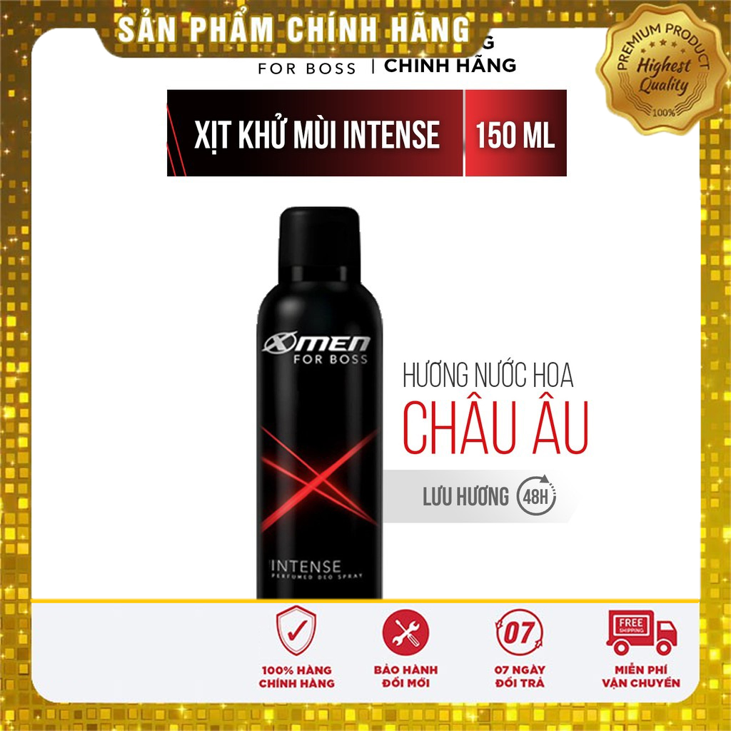 Xịt Khử Mùi Xmen For Boss Intense Thơm Lâu Mùi Hương Năng Động Phóng Khoáng 150Ml Giá Vừa