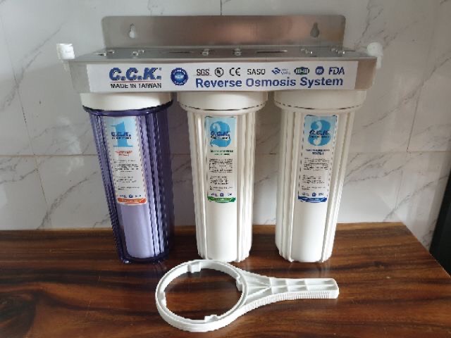 Bộ tiền lọc 3 cấp CCK Nhập Khẩu Đài Loan (Gồm ly lõi tay vặn dây)
