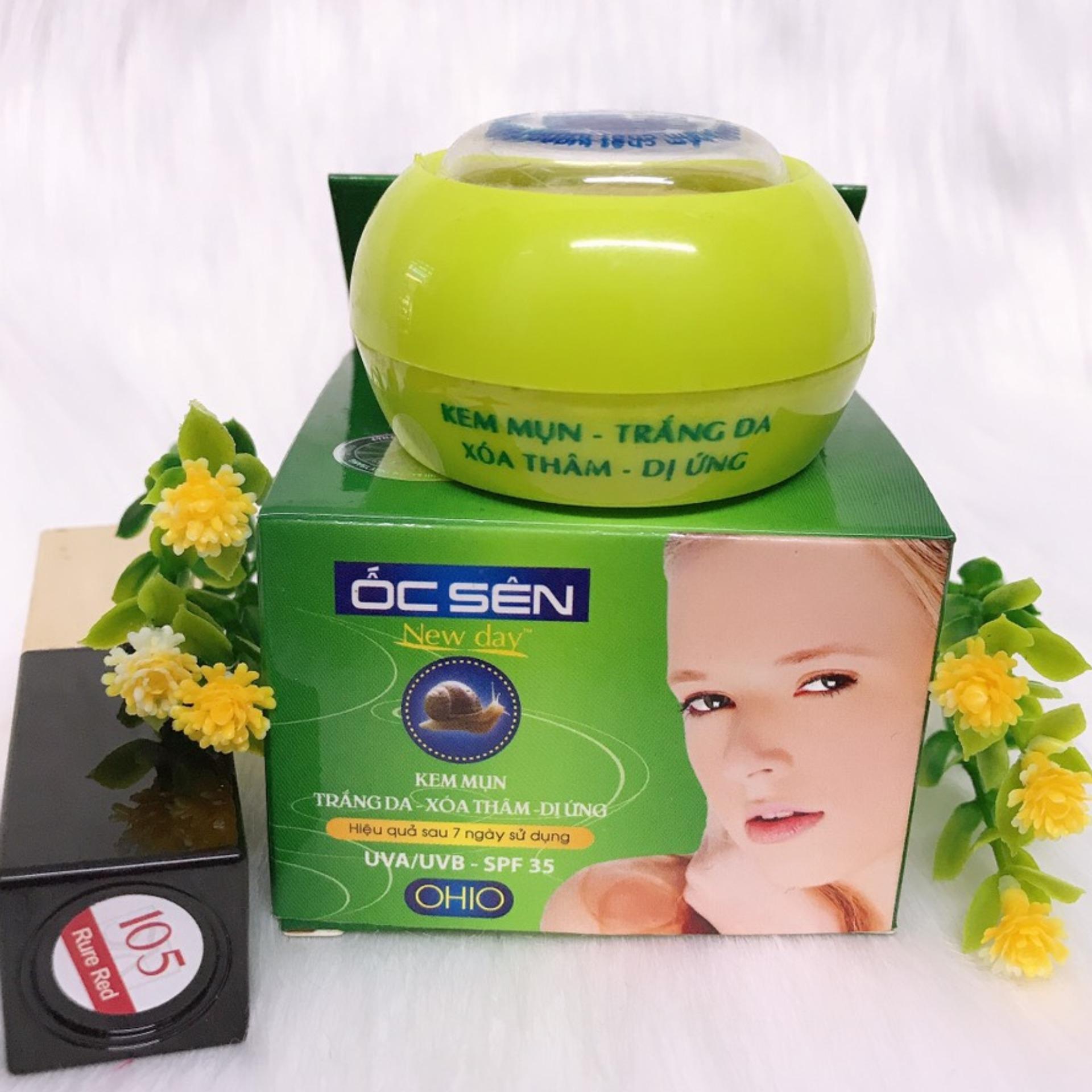[HCM]KEM MỤN – TRẮNG DA – XÓA THÂM – DỊ ỨNG OHIO ỐC SÊN New Day ( 10g )