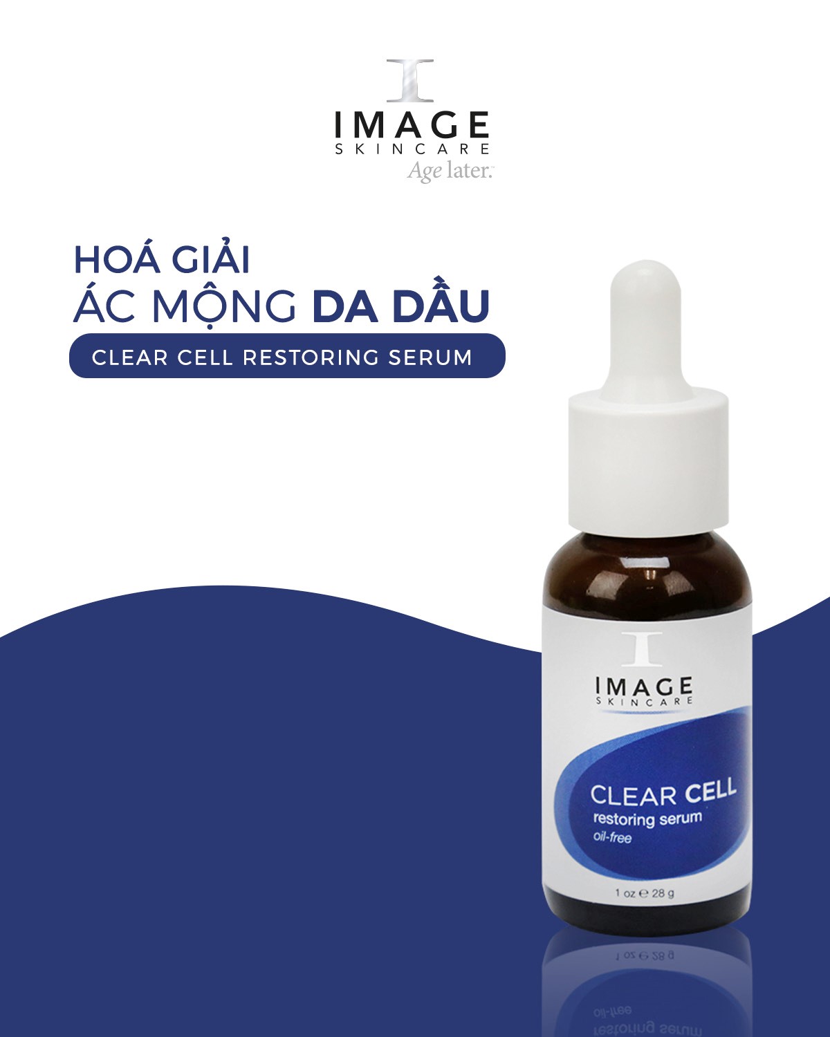 [Hàng Công Ty] Serum Làm Dịu Da Kiểm Soát Bã Nhờn Kháng Khuẩn Image Skincare Clear Cell Restoring Serum Oil Free 28G - Simmyshop