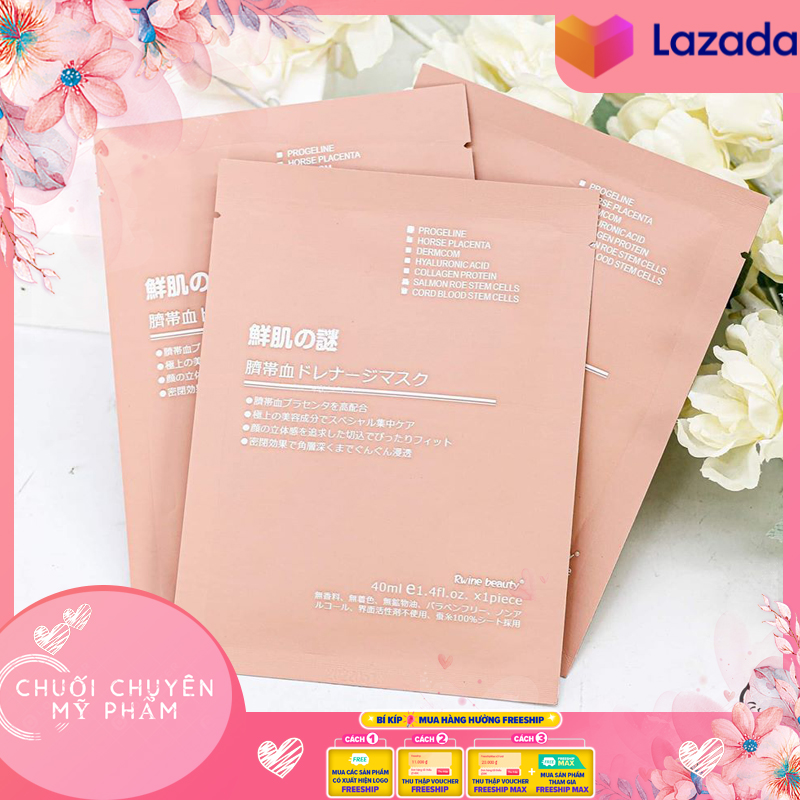 Mặt Nạ Nhau Thai Cừu Tế Bào Gốc Mặt Nạ Dưỡng Da Công Nghệ Nhật Bản Dưỡng Ẩm Trắng Da Chăm Sóc Da Tái Tạo Da Cho Làn Da Sáng Mịn Trẻ Trung | Mặt Nạ Nhau Thai Cừu [Hàng Chuẩn Auth] Mặt Nạ Rwine Beauty Stem Cell Placenta Mask Nhật Bản