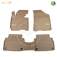 Thảm lót sàn ô tô nhựa TPE Silicon hyundai ix35 2010- 2015 Black Beige Nhãn hiệu Macsim