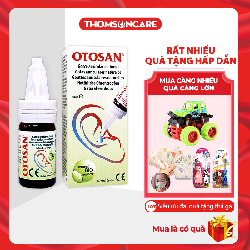 Nhỏ tai Otosan mẫu mới - Tinh dầu Hạnh nhân Keo ong giúp làm sạch lấy ráy tai giảm đau tai nấm tai c