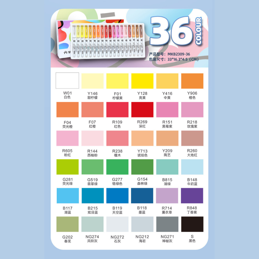 Bút Acrylic Marker Grasp Brush Chuyên Nghiệp DecorMe Bộ 12/24/36/48/60/80 Màu Tô Vẽ Mọi Chất Liệu