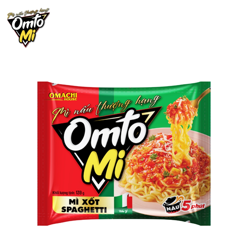 Mì xốt spaghetti - Mì nấu thượng hạng Omto Mì (OMACHI HOUSE) gói 139g - BAT MUOI