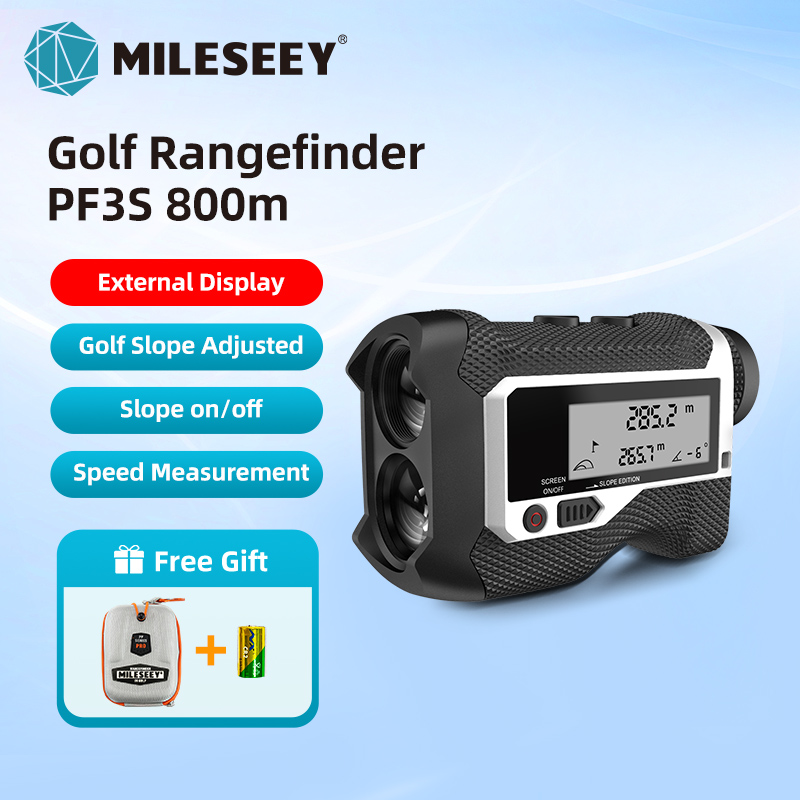 Mileseey máy đo tầm xa chơi gôn PF3S màn hình kép máy đo khoảng cách di động cho các hoạt động ngoài
