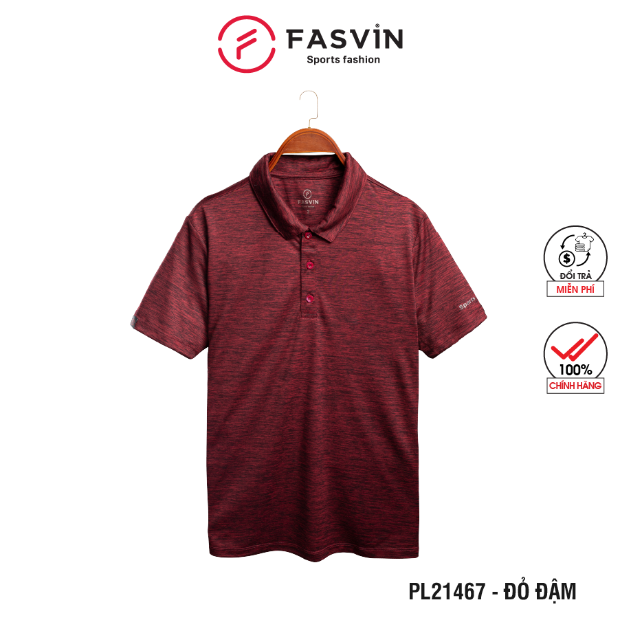 Áo thun polo nam cổ bẻ Fasvin PL21467.HN chất thun lạnh thấm hút tốt kiểu dáng basic co giãn thoải m