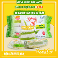 Bánh in đậu xanh lá dứa 10 bánh nhỏ 400gr bánh in Sóc Trăng Tân Huê Viên nhân lá dứa
