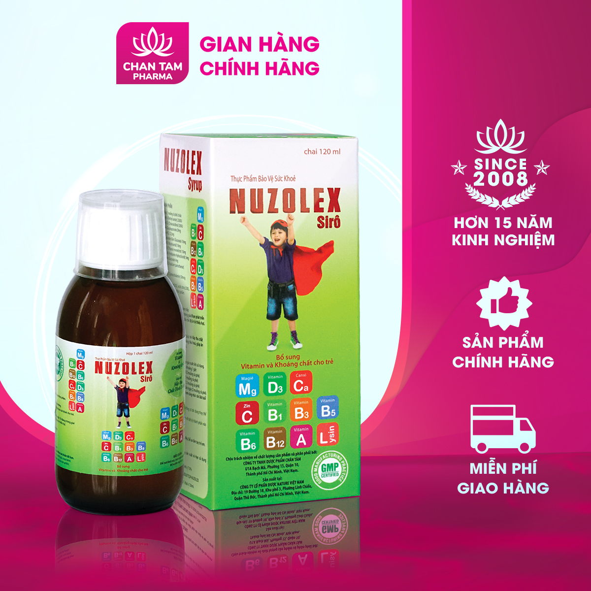 Siro Bổ Sung Vitamin và Khoáng Chất cho Trẻ em Nuzolex - 120ml