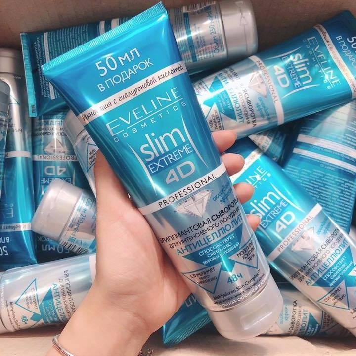 [Hcm]Kem Tan Mỡ Bụng Giảm Cân Cực Kì Hiệu Quả Eveline Slim 4D Kim Cương