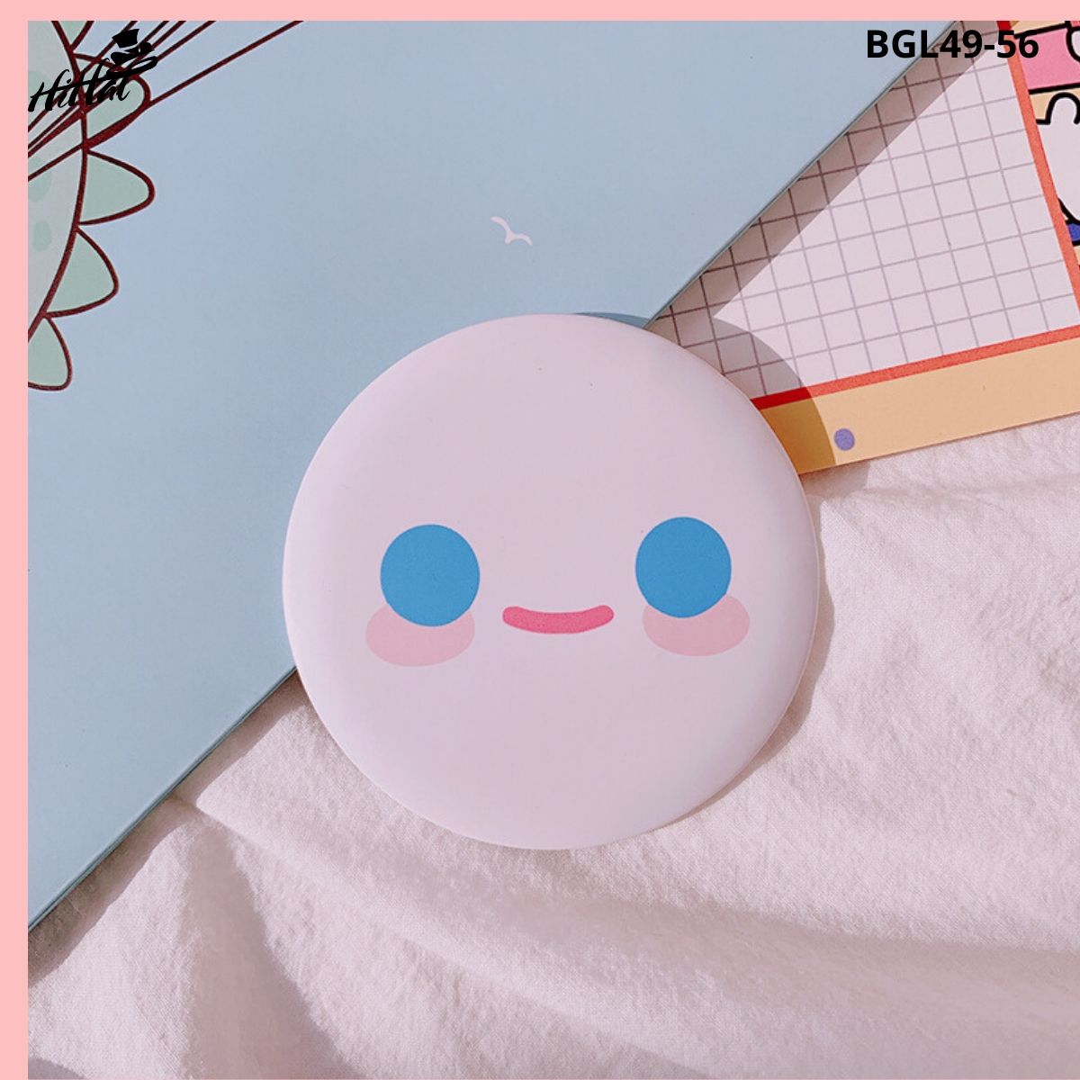 Gương tròn mini bỏ túi hình ảnh hoạt hình dễ thương