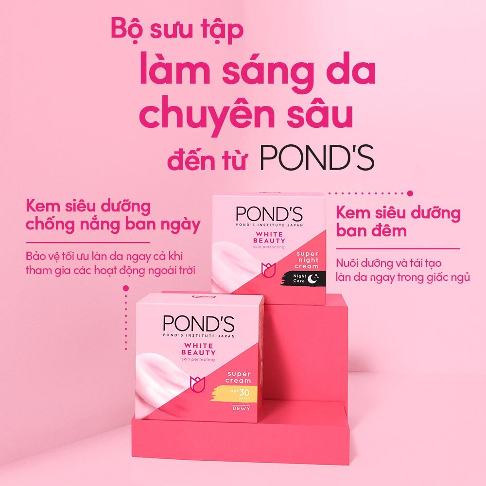 [Hcm]Kem Dưỡng Da Ponds Sáng Hồng Rạng Rỡ Cho Ban Đêm 50G