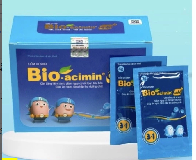 Bioacimin Gold hộp 30 gói (bio acimin) Cốm vi sinh Bio Acimin Gold hỗ trợ trẻ ăn ngon bổ sung vi chấ