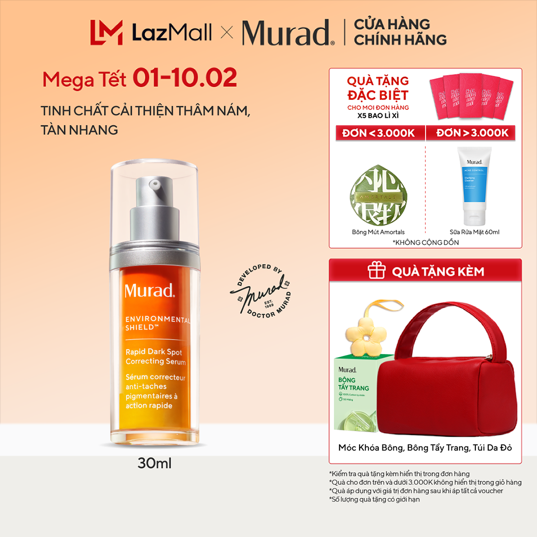 [DEAL SỐC 02.02|GIẢM 500K] Tinh chất làm mờ vết nám và giảm sự hình thành đốm nâu Murad Rapid Dark S