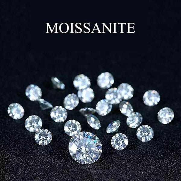 Moissanite kim cương nhân tạo giấy kiểm định quốc tế có mã số cạnh đầy đủ