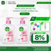 Combo 2 nước rửa tay Dettol kháng khuẩn dưỡng da hương hoa anh đào - Chai 250g