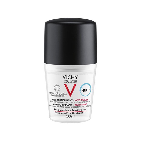 Lăn Khử Mùi Vichy - Cho Da Nhạy Cảm Siêu Nhạy Cảm Kéo Dài 48H - 72H 50Ml