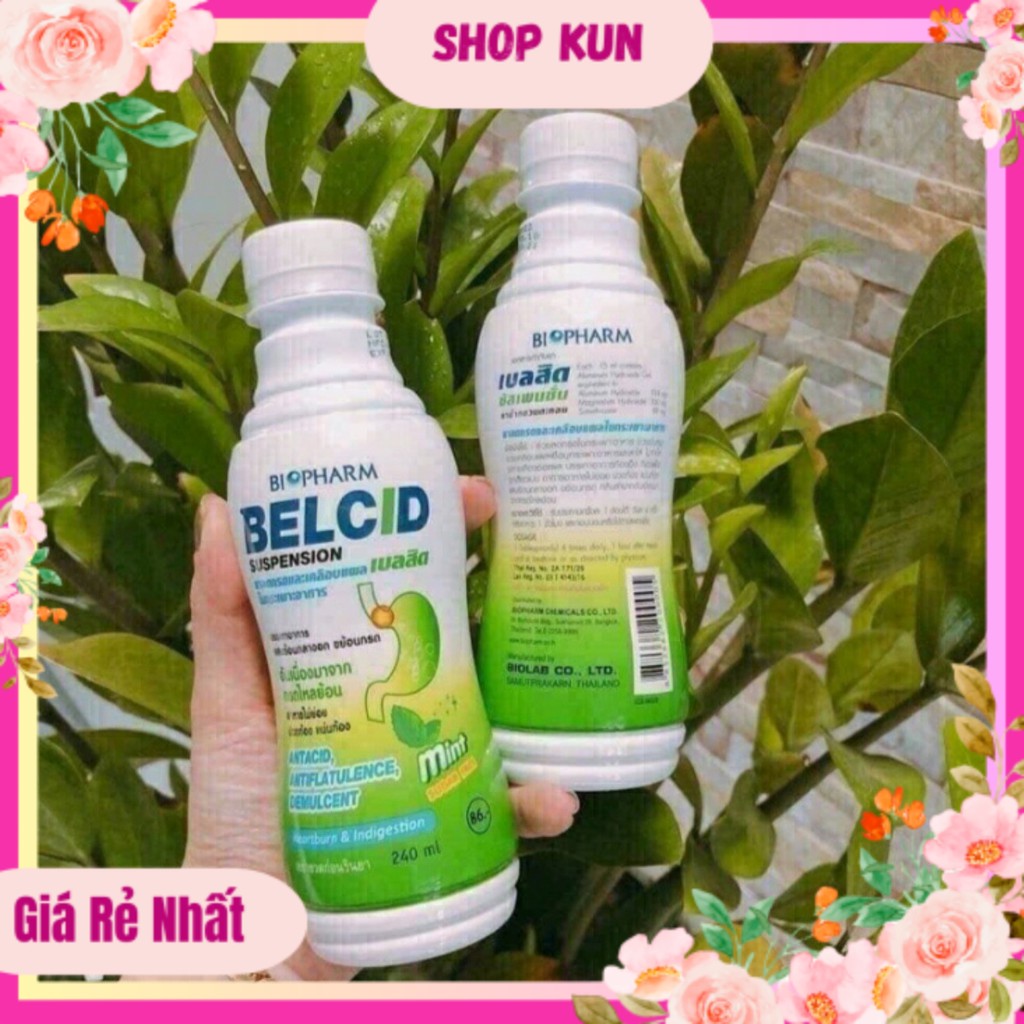 (Chính hãng) Siro Dạ Dày BELCID SUSPENSION Thái Lan 240ml Khó tiêu đàu rát dạ dày Chống Trào Ngược