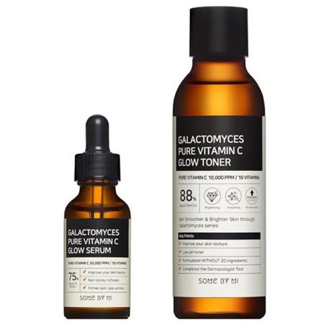 Nước Cân Bằng/Tinh Chất Dưỡng Trắng Nuôi Dưỡng Làn Da Sáng Mịn Từ Bên Trong Some By Mi Galactomyces Pure Vitamin C Glow