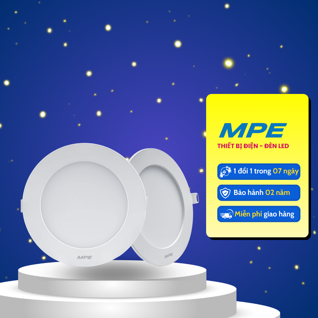 Đèn led âm trần MPE RPL3 7W 9W 12W 3000K/4000K/6500K CHÍNH HÃNG