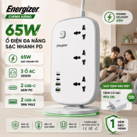 Ổ điện đa năng 3AC kèm 2USB-A và 2USB-C sạc nhanh PD (max 65W) - EPB3250W00EU - Hàng chính hãng bảo hành 1 năm