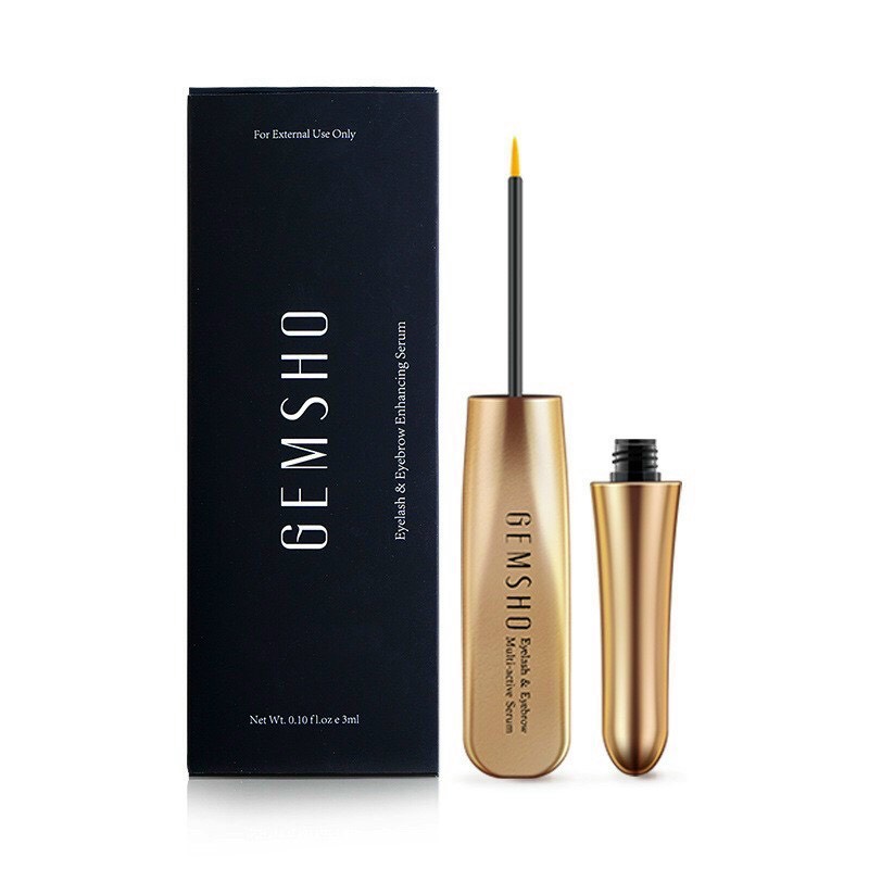 Serum Dưỡng Mọc Mi Gemsho Eyelash & Eyebrow Muti - Active Serum 3Ml Giúp Dài Mi Đen Mày