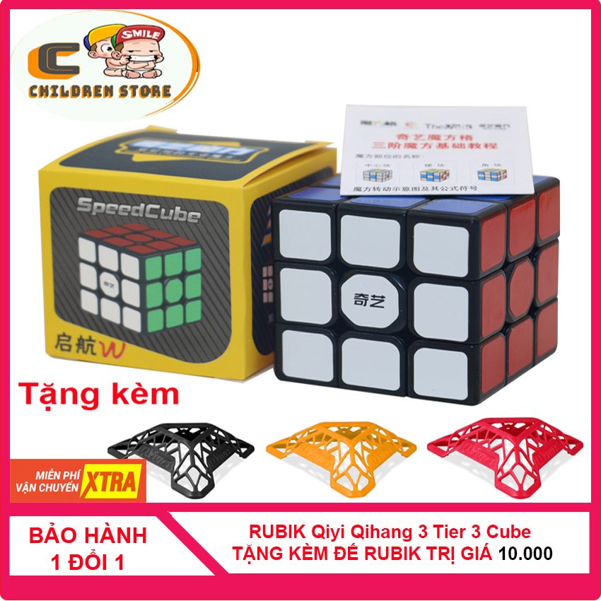 [ MUA 1 TẶNG 1] Rubik 3x3 Qiyi Qihang Sail W Cube Rubik 3 Tầng Khối Lập Phương Rubik tốc độ xoay nhanh trơn [TẶNG] Đế Rubik trị giá 10.000