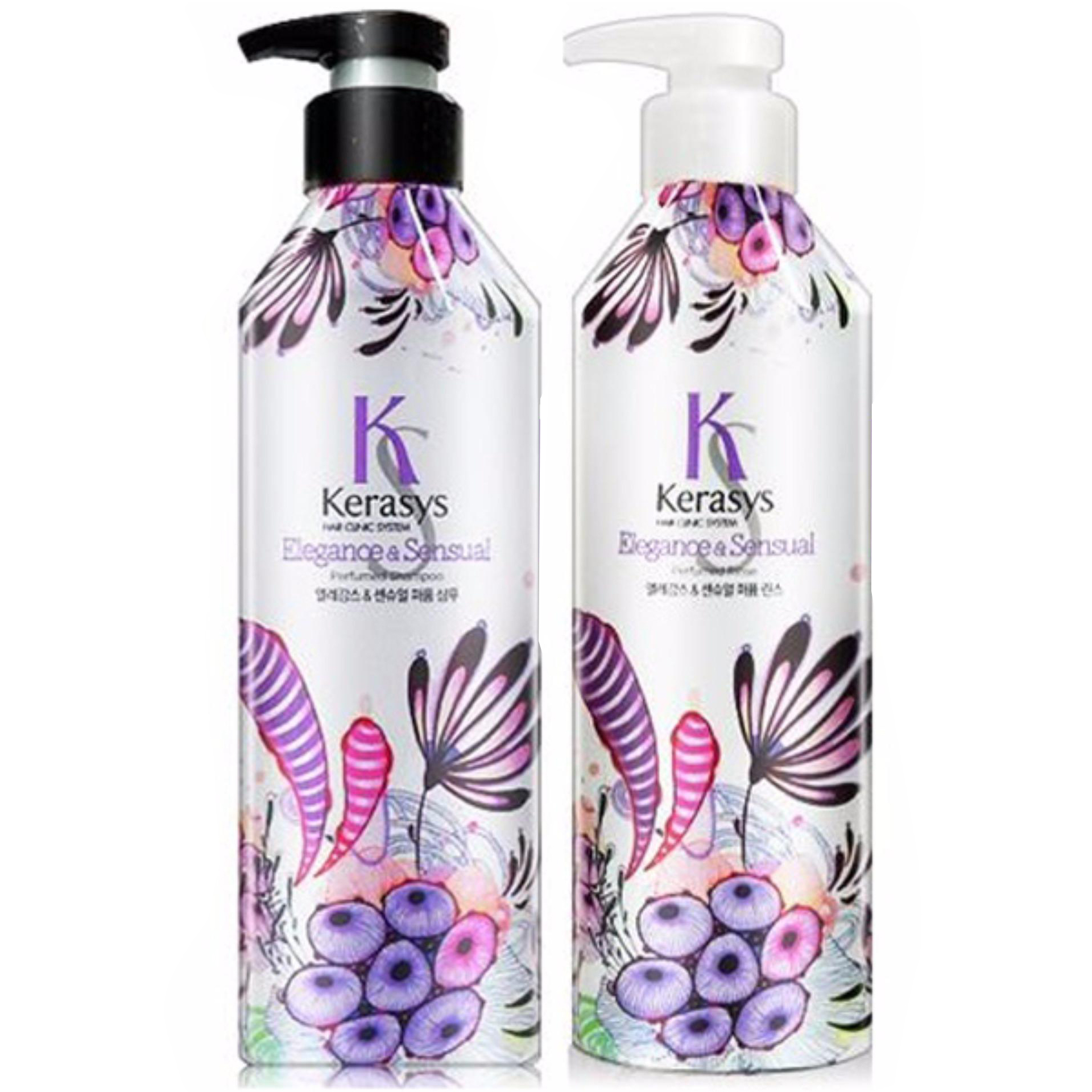 Dầu Gội/Xả Nước Hoa Tinh Chất Violet Và Xạ Hương Elegance & Sesual Hàn Quốc 600Ml