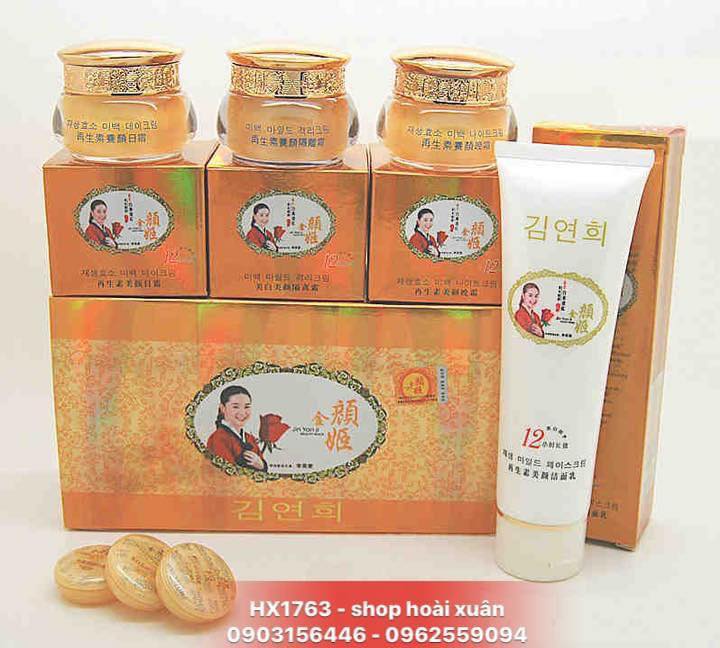 [Hcm]Bộ Kem Dưỡng Trắng Da Nám Jin Yan Ji Vàng Hàn Quốc Cho Da Tàn Nhang Đốm Nâu - Bộ Kem Dechangkum - Hx1763