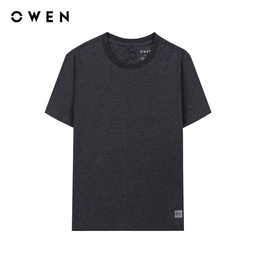 OWEN - Áo thun nam Tshirt ngắn tay Body Fit TSN233240 màu Đen chất liệu COTTON MODAL