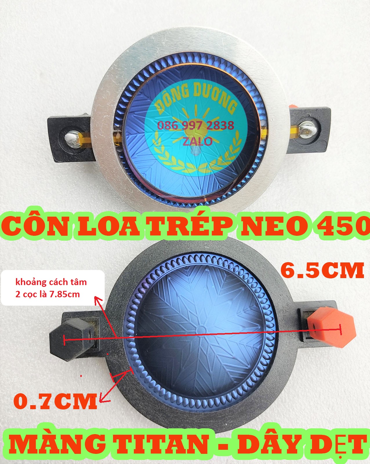 COIL THAY THẾ LOA TREBLE TỪ NEO 450 - HÀNG CHUẨN SỊN - GIÁ 1 CÁI - CÔN TRÉP 450