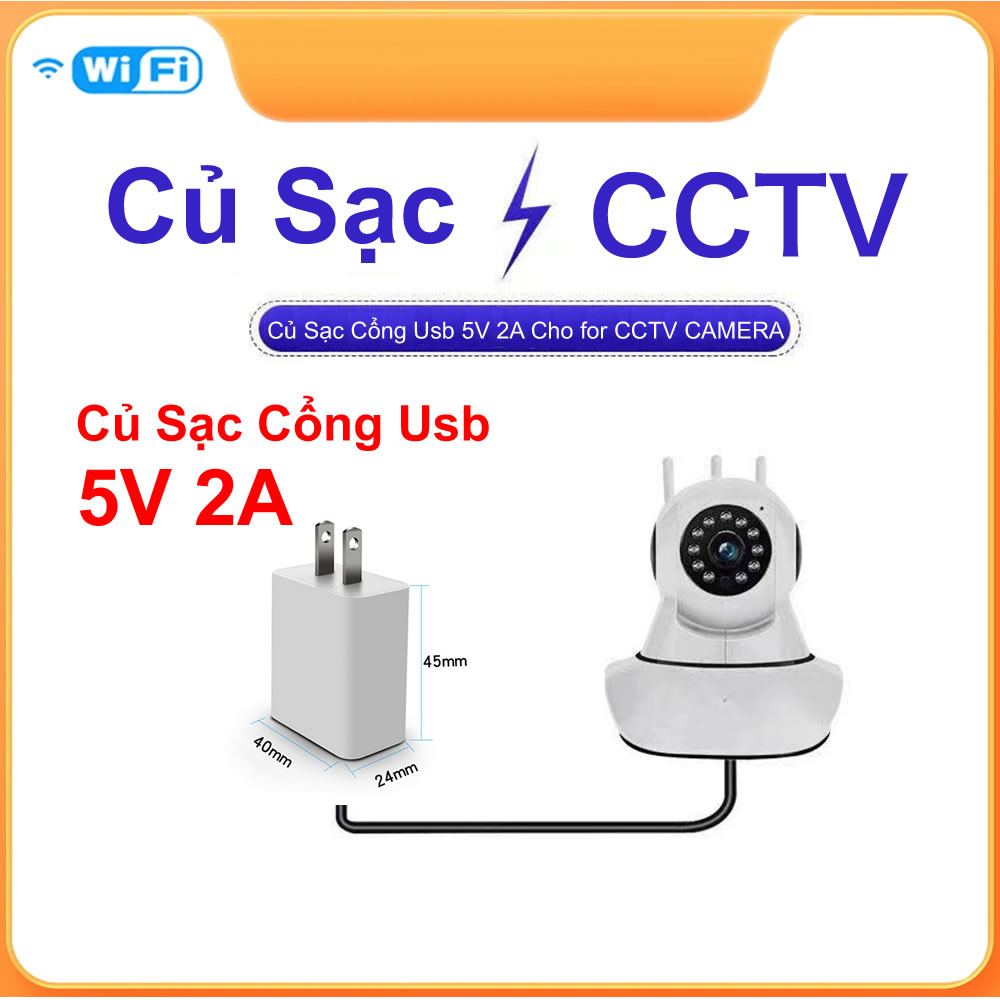 Củ Sạc Cổng Usb 5V 1.5A Cho for CCTV CAMERA Củ Sạc USB 5V 1A / 2A Có Thể Sạc Lại Đa Năng Cho Điện Th