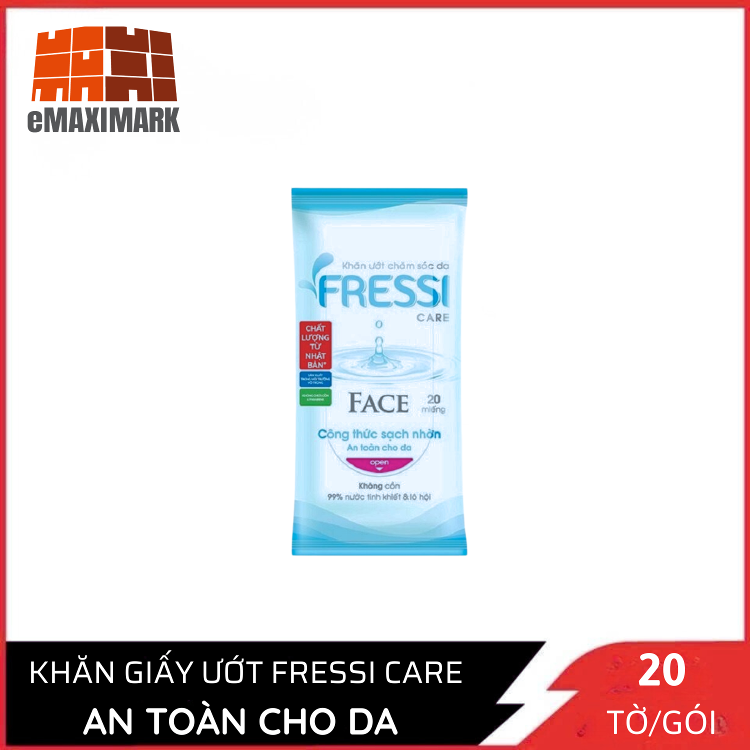 Khăn Ướt Fressi Care Face Chăm Sóc Da 20 Miếng/Gói