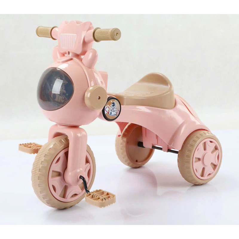 [Giao 2H]Xe đạp 3 bánh Kèm Bàn Đạp cho bé gấp gọn cao cấp phi hành gia có đèn nhạc cho bé 1-6 tuổi.