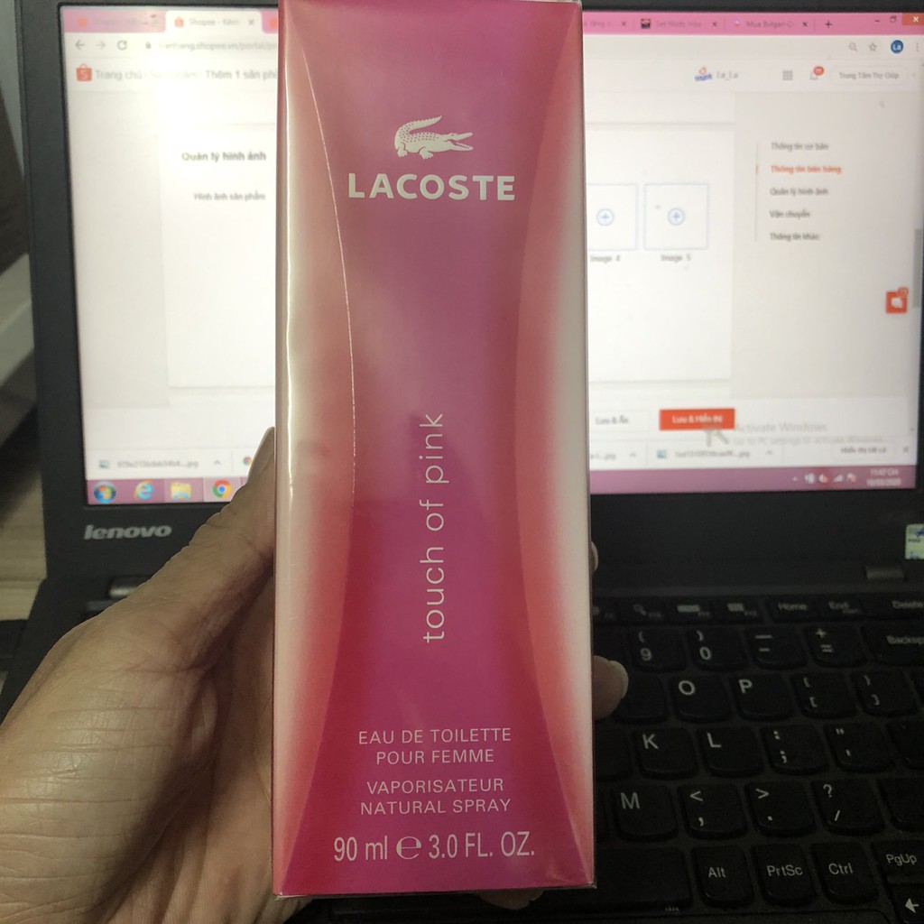 [Hcm]Nước Hoa Lacoste Touch Of Pink 90Ml