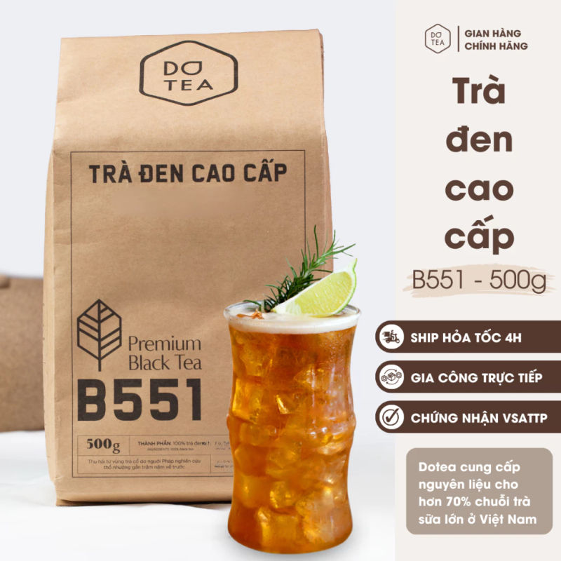 Trà đen cao cấp B551 Dotea Hồng trà pha chế trà sữa sắc nâu đỏ nguyên liệu chuyên dùng cho pha chế trà sữa truyền thống