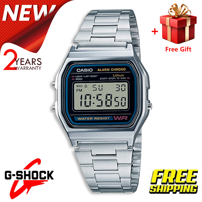 Đồng Hồ Casio Nam Nữ A158WA-1 Đèn Led Mặt Tráng Gương Màn Hình Cảm Ứng Thời Thượng  Cực Đẹp