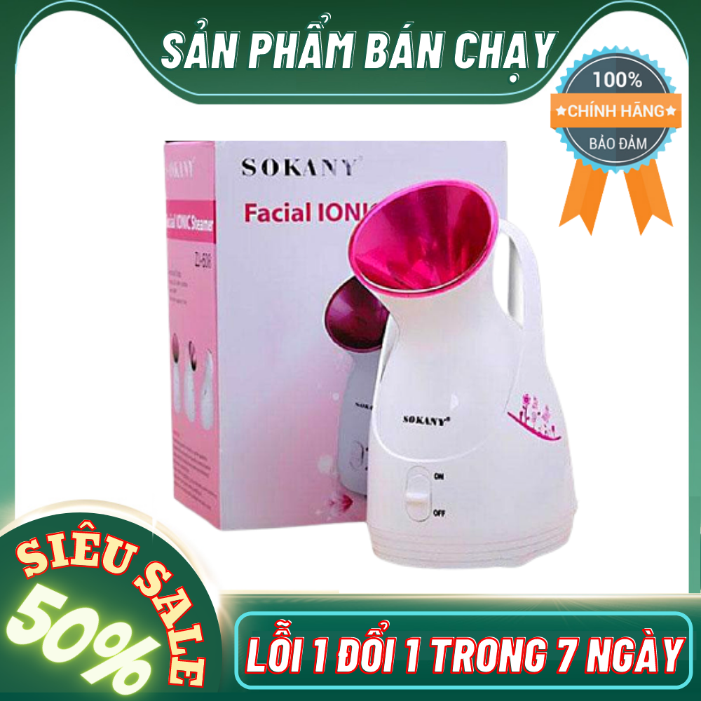 [XẢ 50%] Máy Xông Hơi Mặt Tại Nhà Máy Xông Mặt Tinh Dầu. Máy Xông Mặt Sokany Làm Sạch Da Lỗ Chân Lông Mềm Da Tạo Độ Ẩm Bảo Hành Đổi Trả 7 Ngày