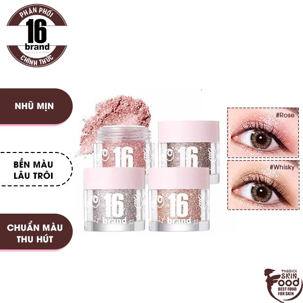 Nhũ Mắt Kim Tuyến 16Brand Candy Rock Pearl Powder